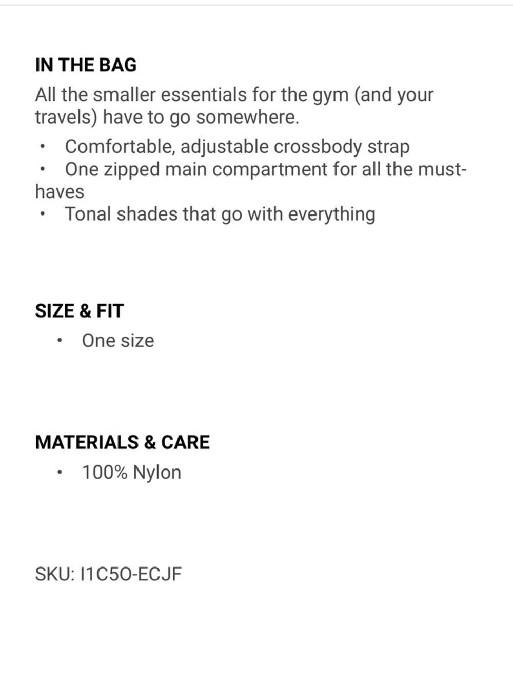 Gymshark Pleat Crossbody Bag - Picture 5 of 5